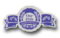 25Yr Anniversary Label 1 3/8 X2 5/8